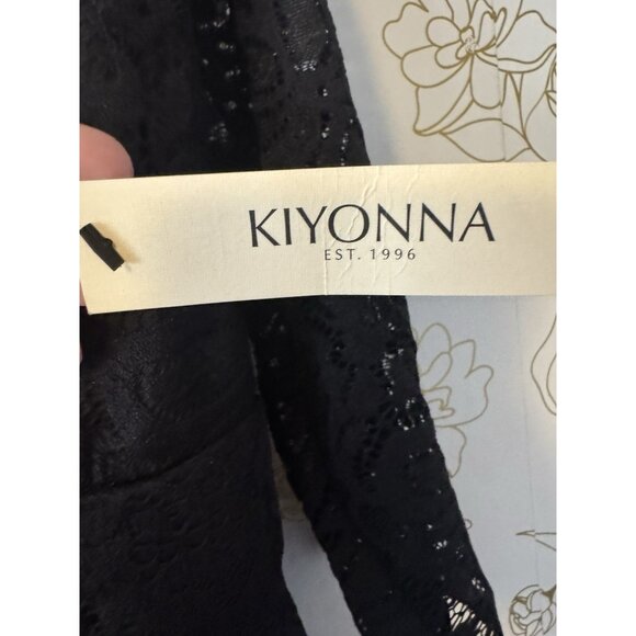 Kiyonna Dress New Size 2x Black Lace VNeck Stretch Lined Cocktail Formal 057 - Picture 6 of 8